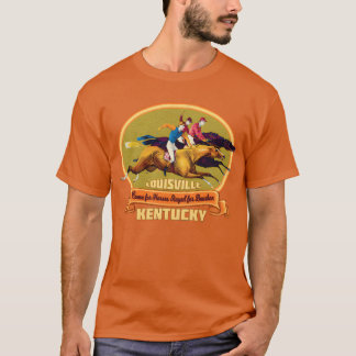 Louisville Kentucky Horse Tävla Bourbon Derby ret T Shirt