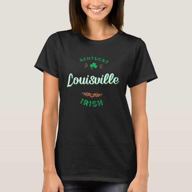 LOUISVILLE KENTUCKY Irish American T Shirt (Framsida)