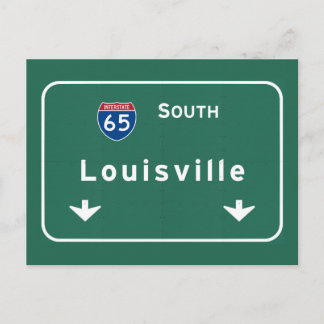 Louisville Kentucky kt Interstate Highway Freeway Vykort