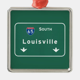 Louisville Kentucky kt Interstate huvudvägmotorv Julgransprydnad Metall