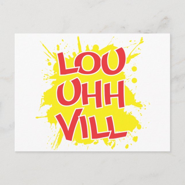 Louisville, Kentucky Lou Öe Louie Ville KY Vykort (Framsida)