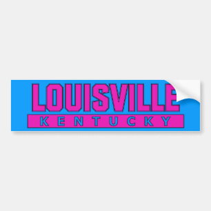 Louisville Kentucky rosa- och blåttbildekal Bildekal