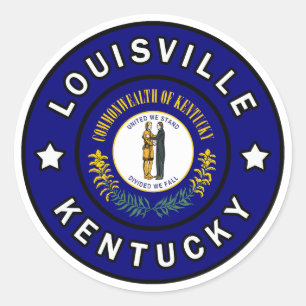 Louisville Kentucky Runt Klistermärke