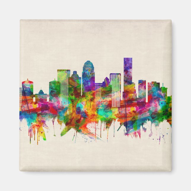 Louisville Kentucky Skyline Magnet (Framsidan)