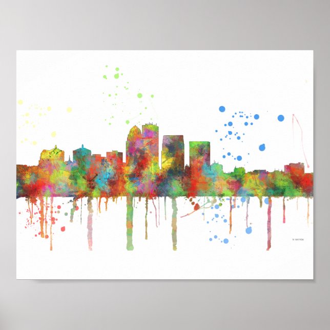 LOUISVILLE, KENTUCKY SKYLINE POSTER (Framsidan)