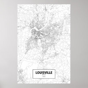 Louisville, Kentucky (svart på vitt) Poster
