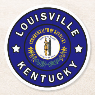 Louisville Kentucky Underlägg Papper Rund