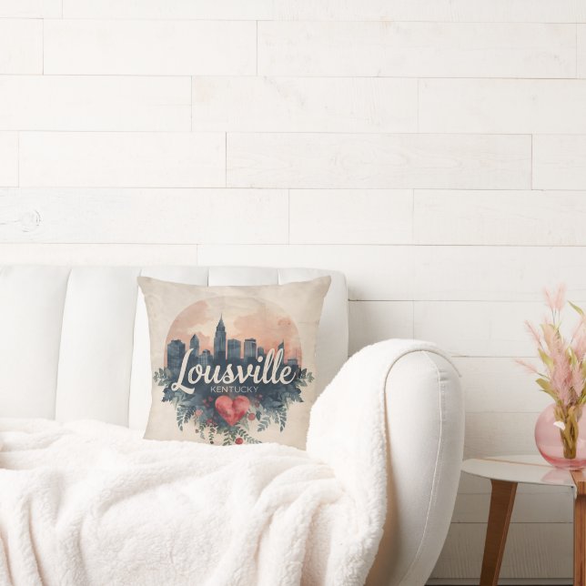 Louisville Kentucky USA Siluett Kudde (Soffa)