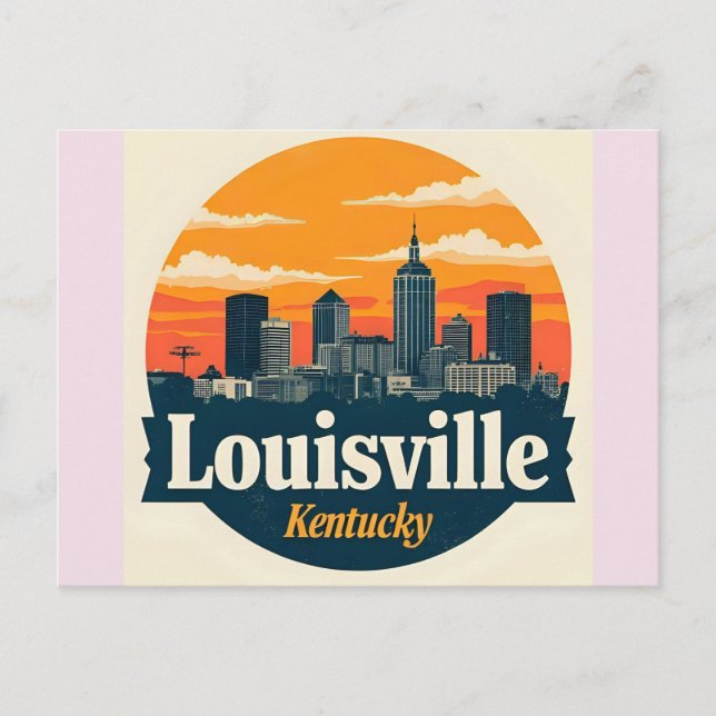 Louisville Kentucky USA Siluett Vykort (Framsida)