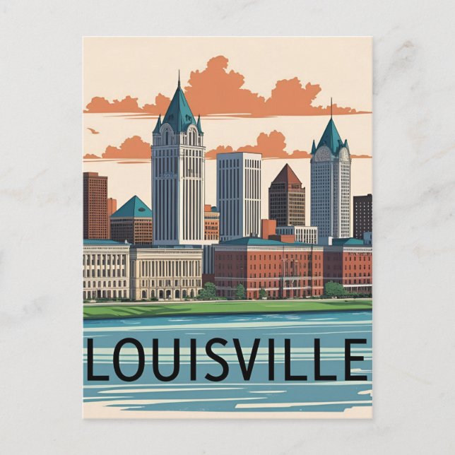 Louisville Kentucky USA Skyline Vykort (Framsida)