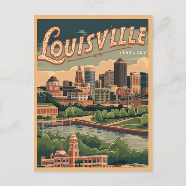 Louisville Kentucky Vintage, Travel Vykort (Framsida)