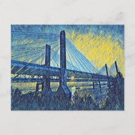 Louisville, KY Abraham Lincoln Bridge Painting Vykort