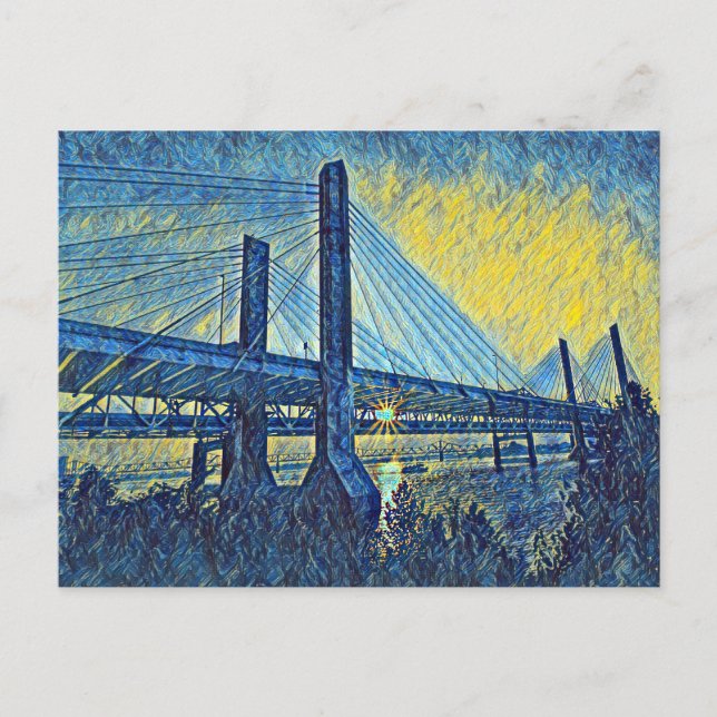 Louisville, KY Abraham Lincoln Bridge Painting Vykort (Framsida)