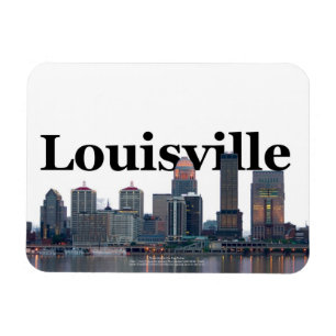 Louisville KY horisont med Louisville i himmlen Magnet