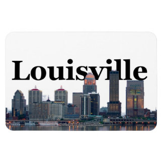 Louisville KY Skyline med Louisville i Himlar Magnet