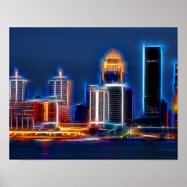 Louisville Ky skyline Poster (Framsidan)