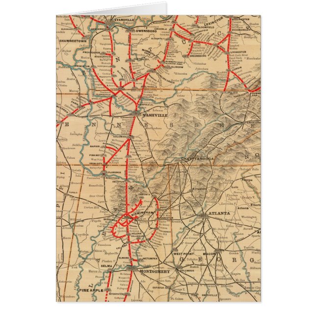 Louisville och Nashville Railroad Hälsningskort (Framsidan)