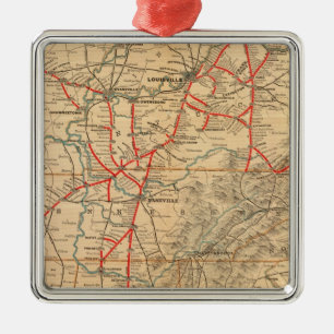 Louisville och Nashville Railroad Julgransprydnad Metall