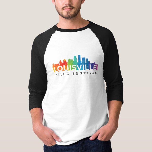 Louisville pridemanar T-tröja för Raglan T-shirt (Framsida)