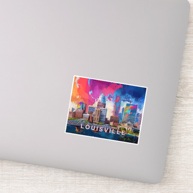 Louisville Skyline Abstrakt Art Klistermärken (Detalj)