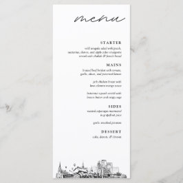 Louisville Skyline Bröllop Dinner Menu Meny