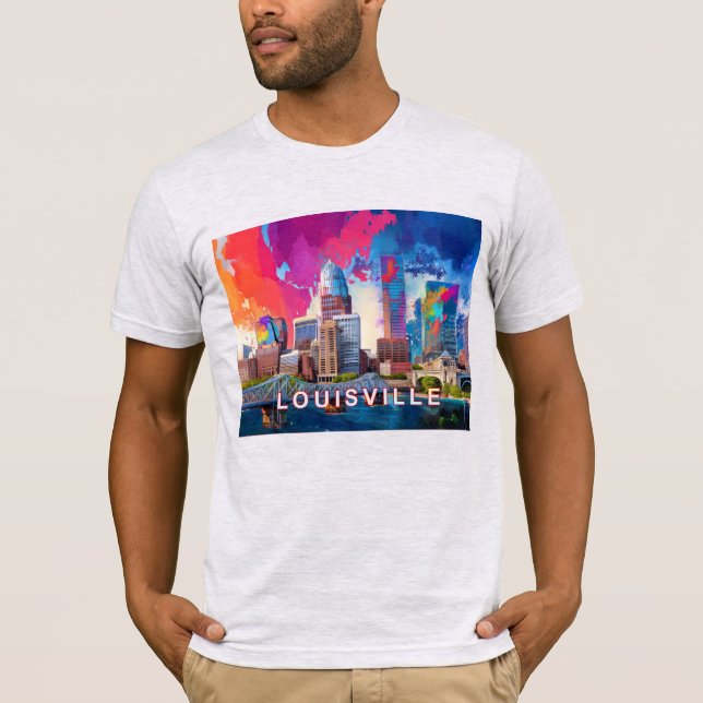 Louisville Skyline Graffiti Art T Shirt (Framsida)