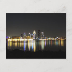 Louisville Skyline kväll Vykort