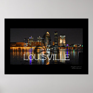 Louisville Skyline Poster med Fleur de Lis