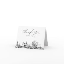 Louisville Skyline Sketch Tomteskrivarkort