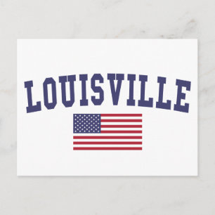 Louisville US Flagga Vykort