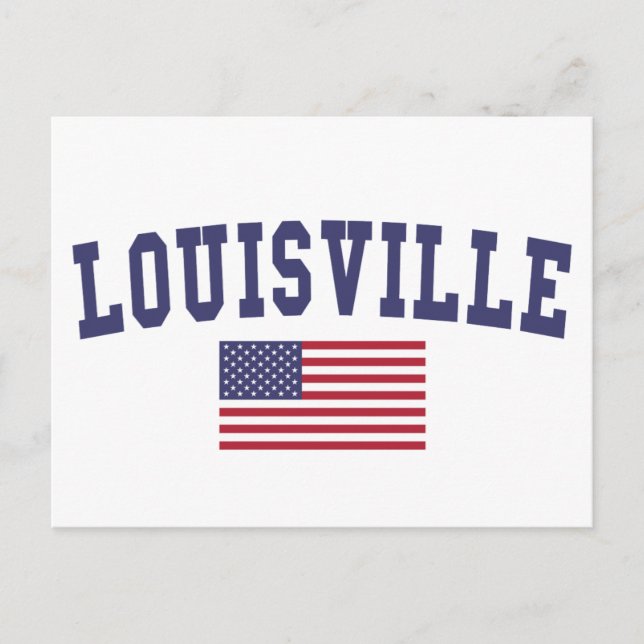 Louisville US Flagga Vykort (Framsida)