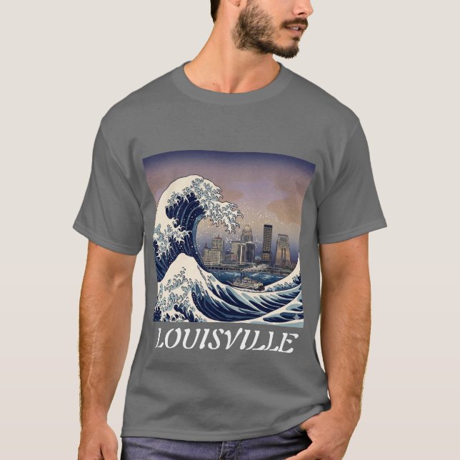 Louisville våg japanska t shirt (Framsida)