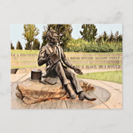 Louisvilles Lincolnmonument i akvarell Vykort