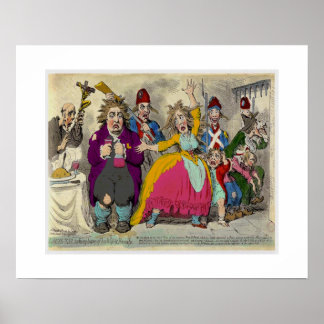 Louix XV1 som tar lämna av sin fru och familj Poster