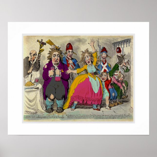 Louix XV1 som tar lämna av sin fru och familj Poster (Framsidan)