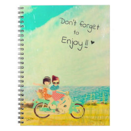 Loulou & Ting * Sunny girls on scooter Anteckningsbok