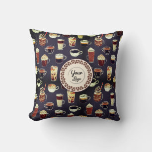 Lounge Coffee Fall för Logotyp Kudde