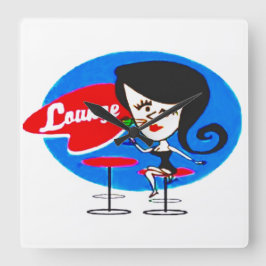 Lounge Fyrkantig Klocka