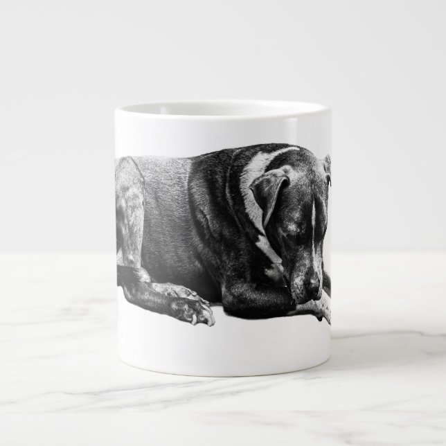 Lounge Hund Morgon Mugg Jumbo Mugg (Framsidan)