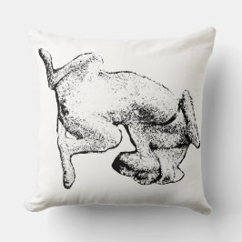 Lounge Mode – Dog Art Throw Pillow Kudde