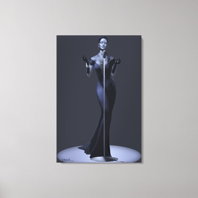 Lounge Singer Wrapped Canvas och Poster (Framsida)