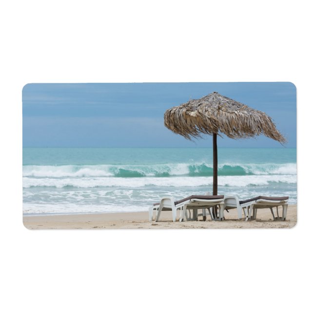 Lounges på stranden fraktsedel (Framsidan)