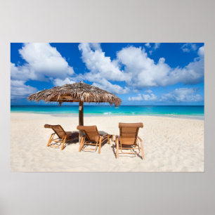 Lounges på stranden poster