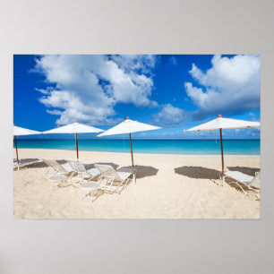 Lounges på stranden poster