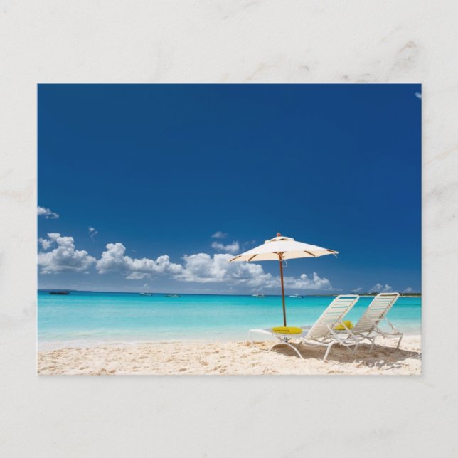 Lounges på stranden vykort (Framsida)