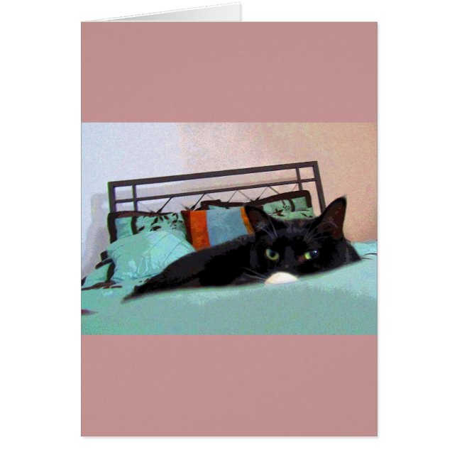 Lounging Lucy Tecknad Bok Hälsningskort (Framsidan)