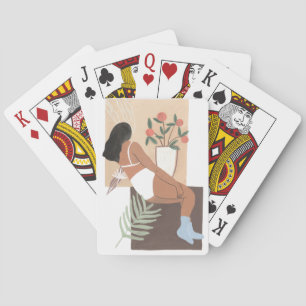 Lounging Woman Casinokort