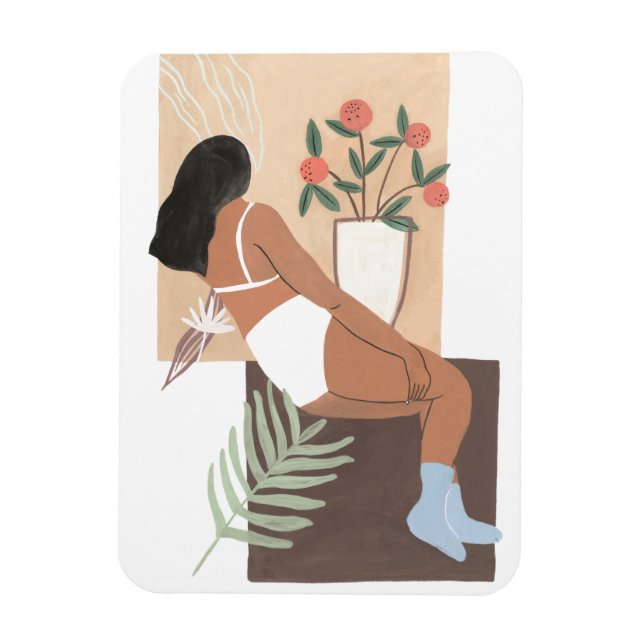 Lounging Woman Magnet (Vertikal)