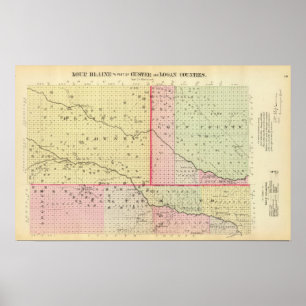 Loup, Blaine, Custer och Logan County, Nebraska Poster