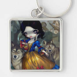 "Loup-Garou: Blanche Neige" Keychain Fyrkantig Silverfärgad Nyckelring
